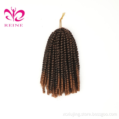 REINE 110g Hot selling Afro Kinky Bulk Synthetic twist marley braiding pre twisted synthetic hair extension for crochet braids